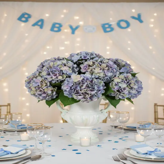 17.75" Artificial Hydrangea Stem with 8" Bloom &ndash; Realistic Faux Flower for Home D&eacute;cor, Bouquets, and Floral Arrangements {3}