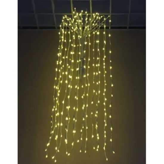 Hofert LED Multi-Function Curtain Christmas Lights - 4' x 8' - Warm White Lights {4}