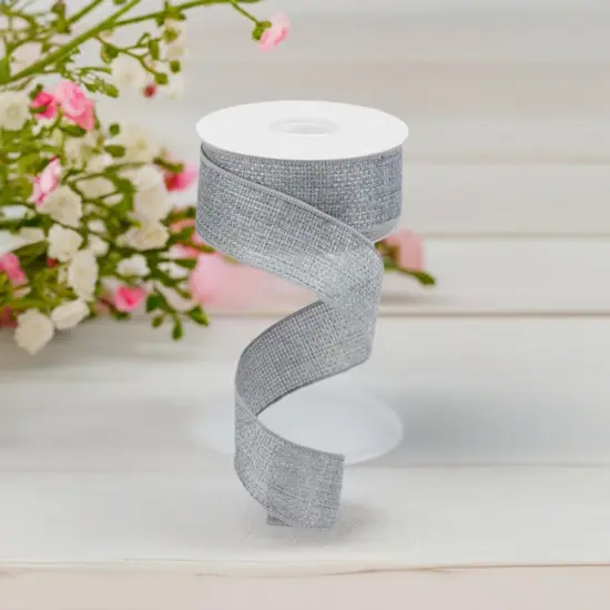 1.5" Cross Royal Ribbon: Grey (10 Yards) {5}