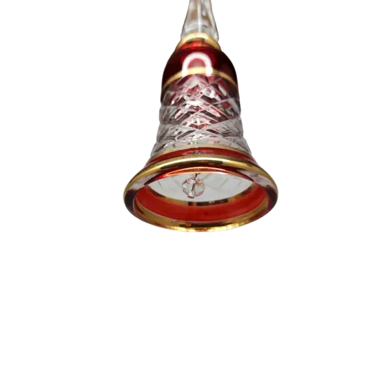 Gold Cut Etched Bell - Red {2}