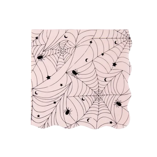 PINK SPIDER WEB LARGE NAPKINS {1}
