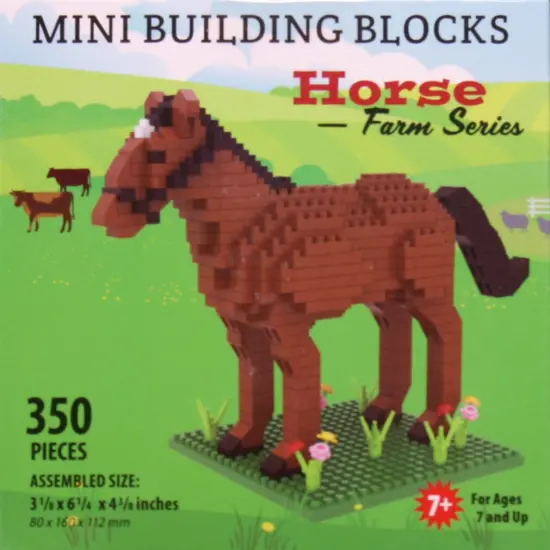 Mini Building Blocks - Farm Series - Horse {1}