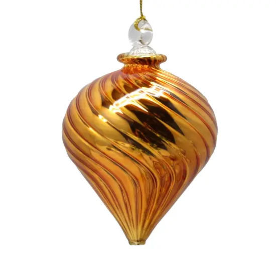 Shiny and Cute Egyptian Glass Heart - Copper {1}