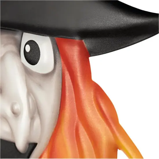 12" Metal Embossed Sign: Witch Head (Grey) {2}