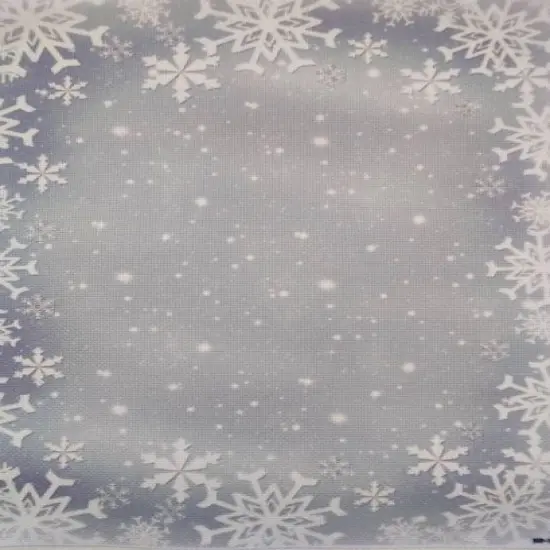 Crystal Flakes Designer Printed AIDA Fabric. Canvas for embroidery with an applied backgroundKF-1183A {1}