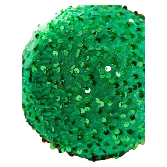 6" Sequin Ball Ornament: Green {2}
