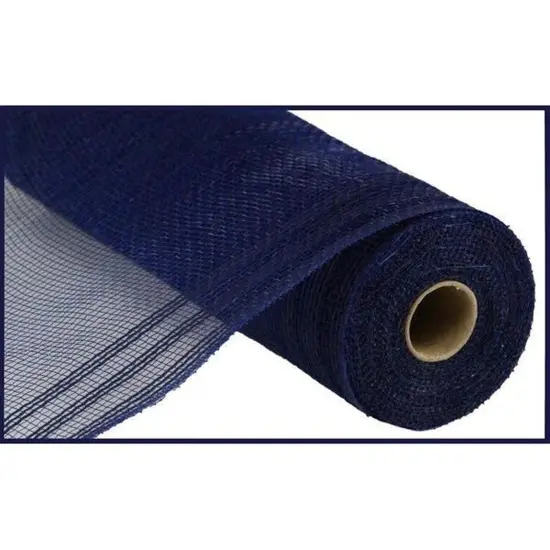 10" Border Stripe Mesh Ribbon: Navy Blue (10 Yards) {1}