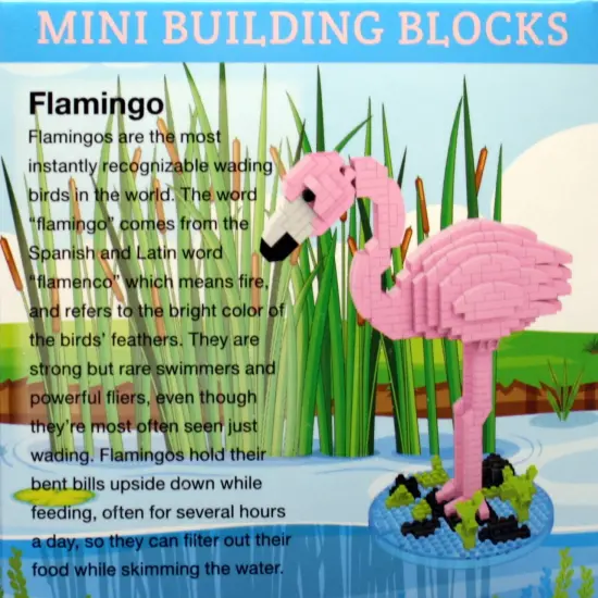 Mini Building Blocks - Flamingo {3}
