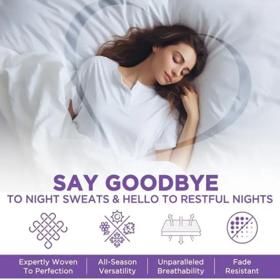 1000 Thread Count Queen White Pillow Cases Set of 2-100% Egyptian Cotton with Long-Staple Combed Pillows for Sleeping, Soft & Silky Bed Pillow Cover {4}