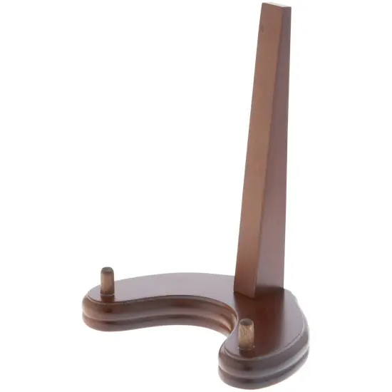 Bard's Walnut MDF Wood Plate Stand, 6.375" H x 5" W x 4" D (For Plates 7"-10") {1}