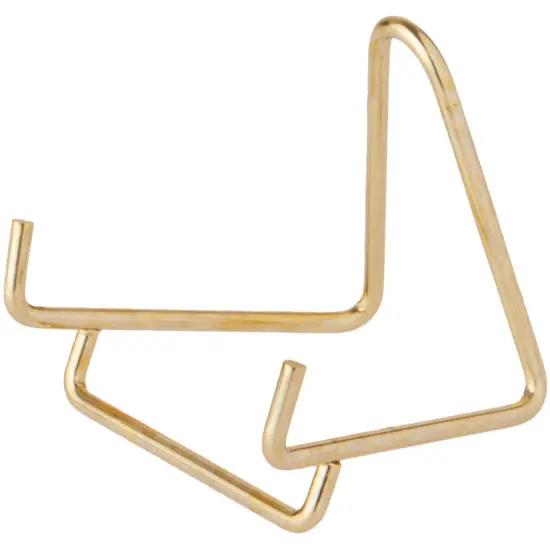 Bard's Gold-toned Wire Easel Stand, 2" H x 2.5" W x 2.5" D {1}