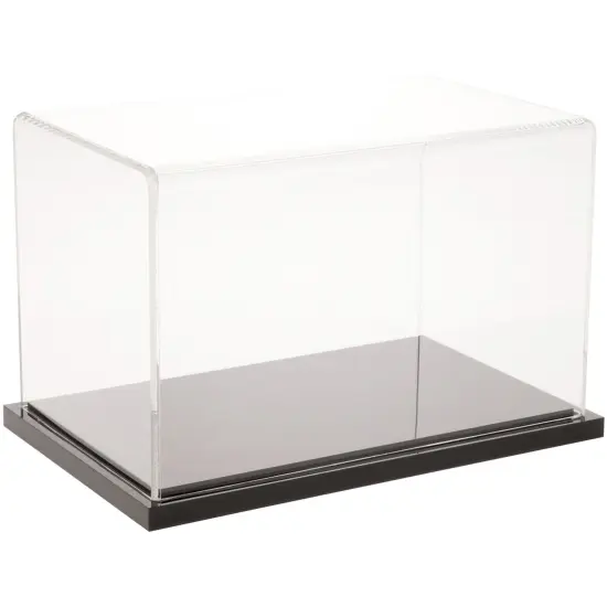 Plymor Clear Acrylic Display Case, 8" W x 5" D x 5" H Black Base {2}