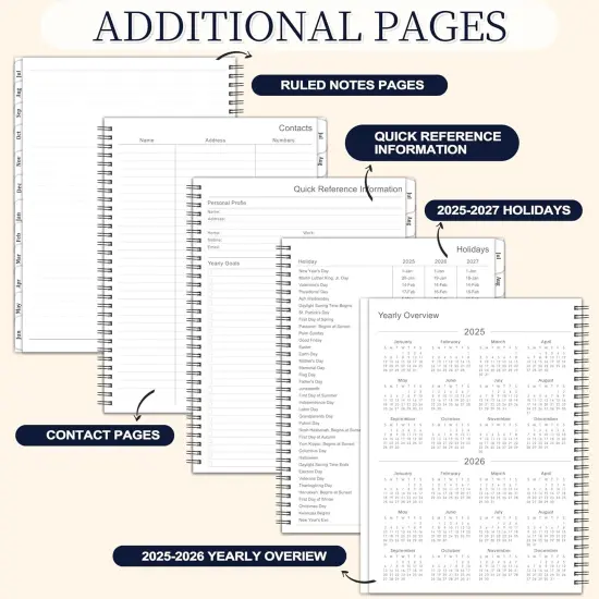 Academic Planner 2025-2026 - 9&rdquo; &times; 11&rdquo; (Black) {5}