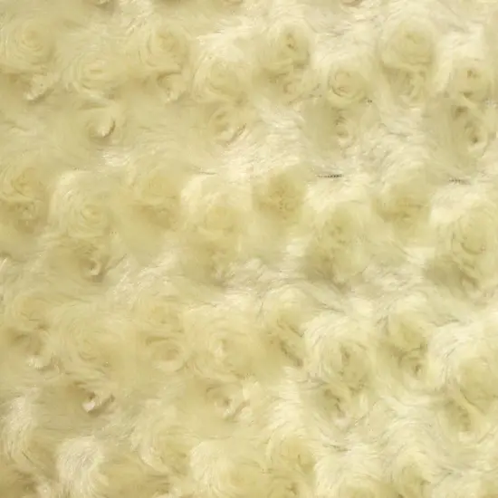 1 Yard Banana Minky Rosebud Fabric Rose Swirl Embossed 58/60" Width {1}