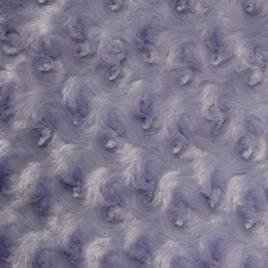 1 Yard Lavender Minky Fabric Rosebud Swirl 58/60" Width Embossed {1}