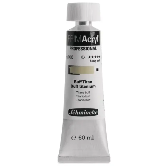 Schmincke Primacryl Professional Acrylic Paint - Buff Titanium, 60 ml Tube {1}