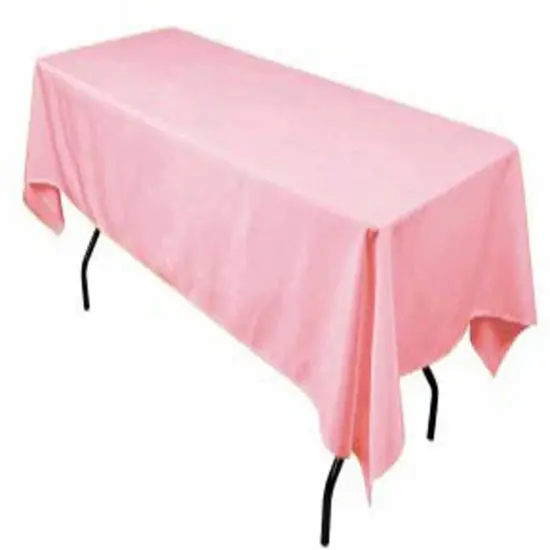 Rectangular Candy Pink Polyester Tablecloth 60&times;144 Inch Sweet & Chic Decor for Weddings, Parties & Banquets {1}