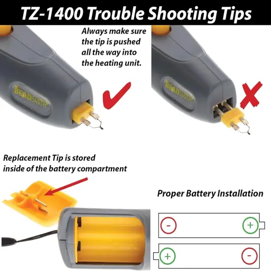 The Beadsmith Ultra Thread Zap, Thread Burner, 3 inches, Push Button, Battery Operated (2xAAA), Trim, Burn and Melt thread with one touch {4}