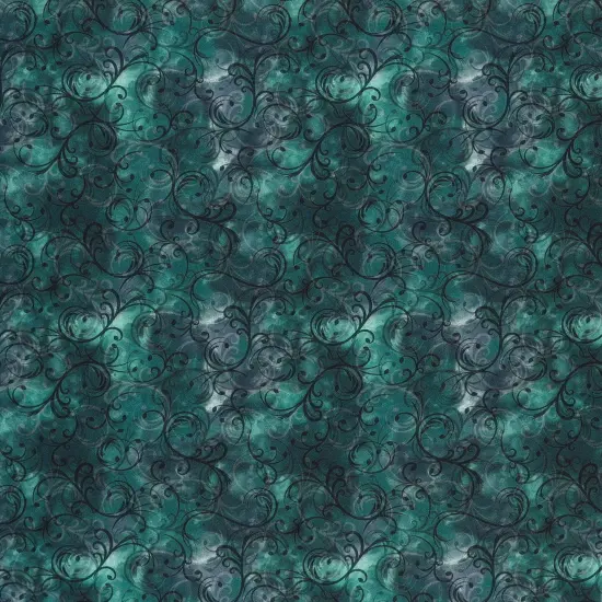 Mook Fabrics Elegance Cotton Fabric [45 in. Wide] - By The Yard Dk Teal {1}