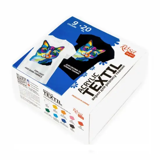 Rosa Talent Textile Acrylic Paint Set 9 colors (0.68 oz) {1}