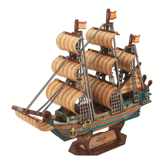 Model Ship Kit - San Felipe Battleship. Papercraft 3D Puzzle {1}