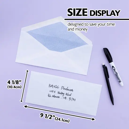 BAZIC #10 Gummed Closure Security Envelope (40/Pack) {2}