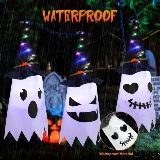 3 Pcs Light Up Hanging Ghosts {3}