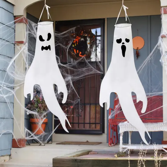 6PCS Halloween Hanging Windsocks Outdoor {3}