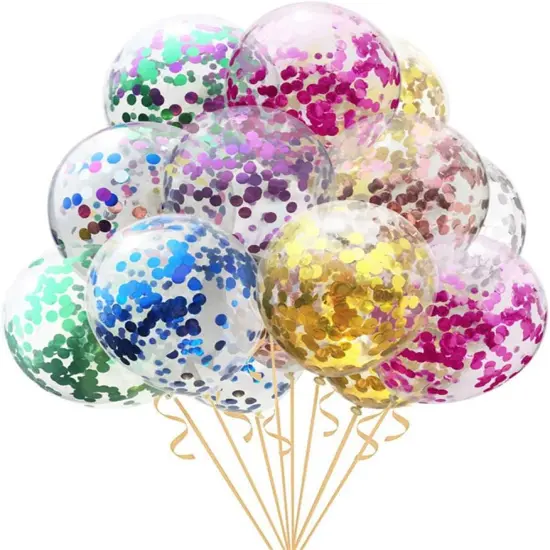 Multicolor Confetti Balloons - 12inch 50 Pcs Latex Balloons for Birthday, Wedding, Baby Shower, Christmas Party {2}