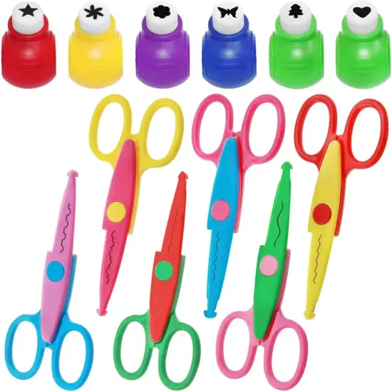 Set of 12, Craft Punch and Creative Scissors, findTop Scrapbooking Edging Scissors Paper Punch Set for Crafts, Scrapbooking, DIY Photo & Art Projects {1}