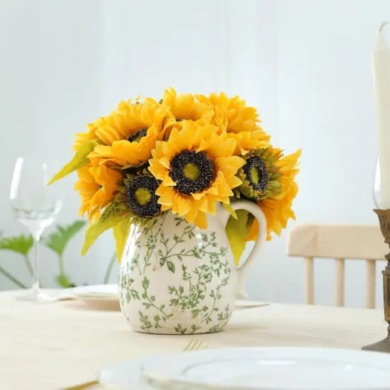 9Pcs Artificial Sunflowers Fake Sunflowers {4}