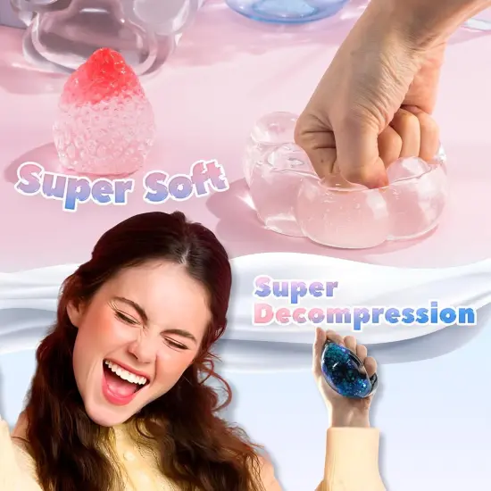 LET'S RESIN Transparent Gel for Taba Squishy, 28oz Super Soft Flex Rubber for Squishy Maker, DIY Decompression Gift for Cat Paw, Hamster, Artificial Strawberry and Chick Squishy {3}