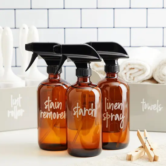 Talented Kitchen 141 Laundry Labels for Jars, Containers - Preprinted White Script Stickers for Linen Closet, Bathroom, Cleaning Supplies Organization (Water Resistant) {2}