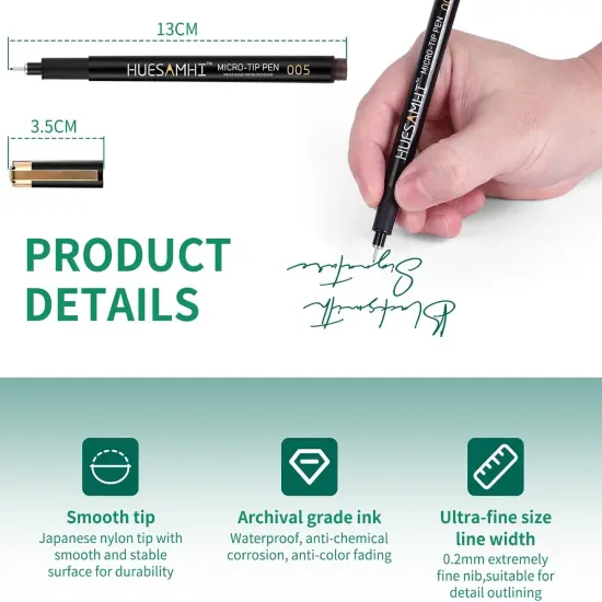 005 Micro Pen,20 Colors Waterproof Ink 0.20mm Fine Tip FineLiner Pens for Art Illustration,Sketching, Anime, Bullet journal,and Technical Drawing {2}