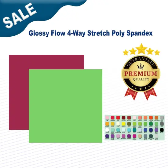 Glossy Flow 4-Way Stretch Poly Spandex Ivory {2}