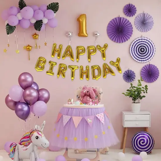 75pcs 16" Happy Birthday Balloon Banner, Gold Balloons Letters, Personalized Mylar Foil Birthday Decorations includes 2 Sets A- Z, 1 set Number 0-9 "HAPPY BIRTHDAY" letters {4}