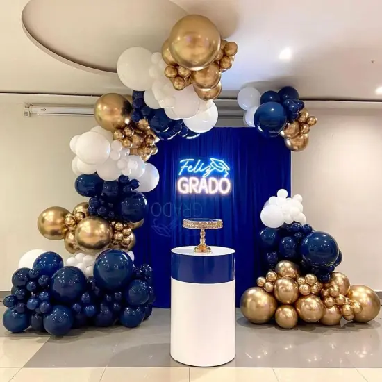 Navy Blue and Gold Balloons, Blue and Gold Balloons, Gold Confetti Balloons Navy Blue Gold Latex Balloons for Boys Birthday Baby Shower {3}