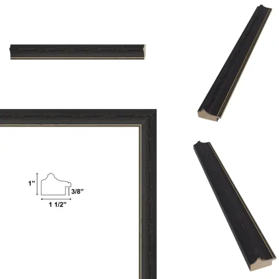 Funky Gothic Black With Gold Picture Frame 24x36 frame {3}