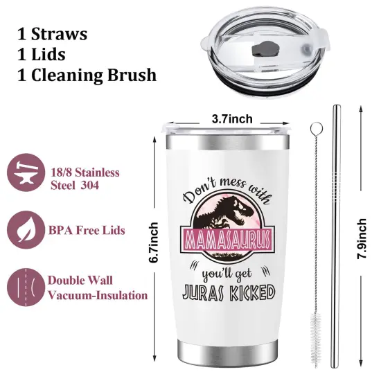 Mothers Day Gifts for Mom from Daughter Son Kids, Mom Gifts for Wife Stepmom Mama Nana Women Her, Unique Ideas Presents on Mother's Day Birthday Valentines Christmas Thanksgiving - 20 OZ Tumbler w/Lid {4}