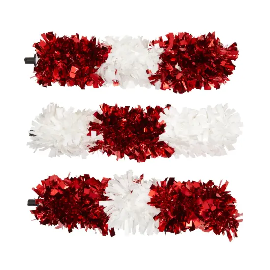 Bright Creations 2 Pack Giant Christmas Candy Cane Decorations, Outdoor Red and White Tinsel Decor for Xmas Holiday, Festive Giant Candy Cane for Christmas Celebration (50 In) {7}