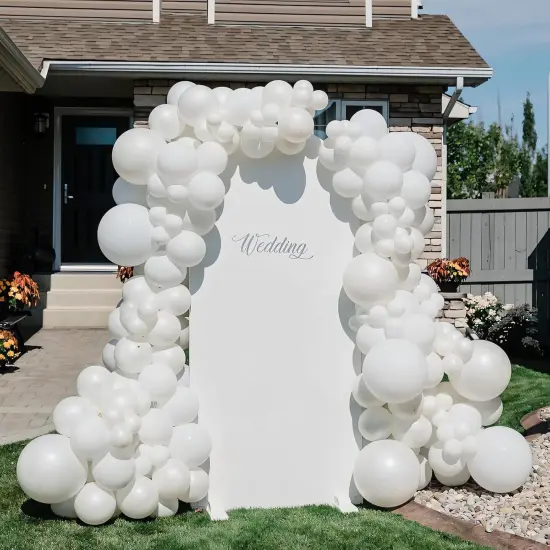 110pcs White Balloons 12 Inch White Latex Balloon Garland Arch Kit for Birthday Baby Shower Wedding Anniversary Graduation Party Decorations {4}