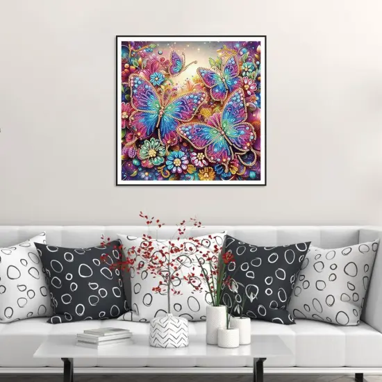 5D Special Shape Diamond Art Kits for Beginners, Diamond Painting Kits for Adults, Crystal Rhinestones Diamond Painting for Home Wall Decoration Gift 12&times;12inch/30&times;30cm, Butterfly {5}