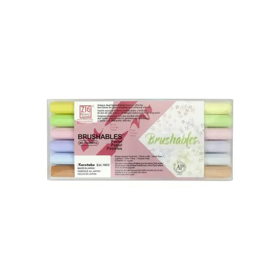 Brushables Dual-Tip Markers - 6 Color Set Pastel {1}