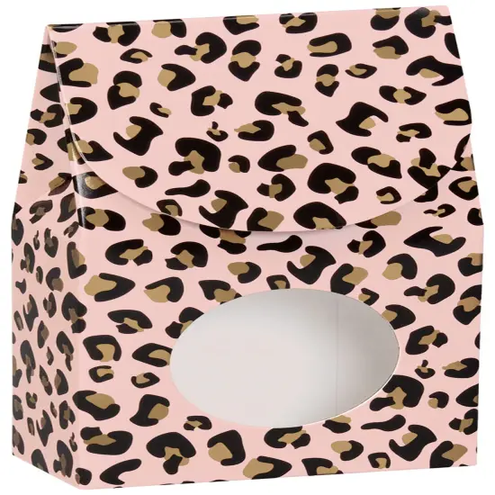 Pack/6: Leopard Print Gourmet Candy Box - 3-1/2 x 1-3/4 x 6-1/2" {1}