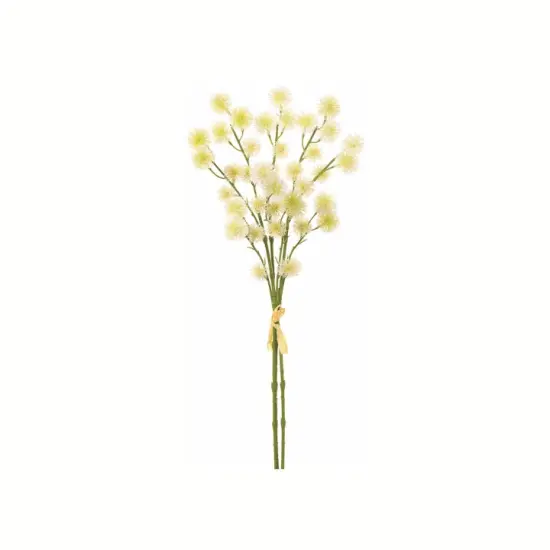 24" Artificial White Thistle Stems &ndash; Faux Floral Bundle for Arrangements, Bouquets & Wreath Making-FBT230-WH {1}