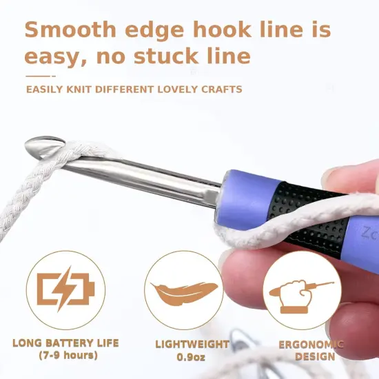 HCBZVV 18 Sizes Counting Crochet Hook Set {5}