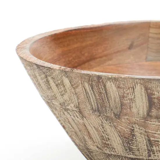 Handcrafted Mango Wood Bowl Elegant Table Centerpiece/Serving Bowl {5}