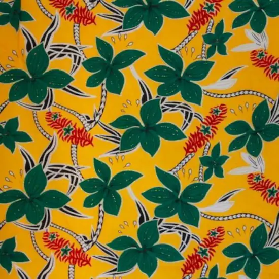 1 Yard Large Glitter Plumeria Polyester Fabric, 60 inches Width Premium Material Black {4}