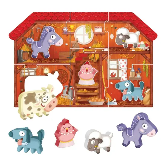 Headu My First Montessori Puzzles with Wooden Animal Characters {4}