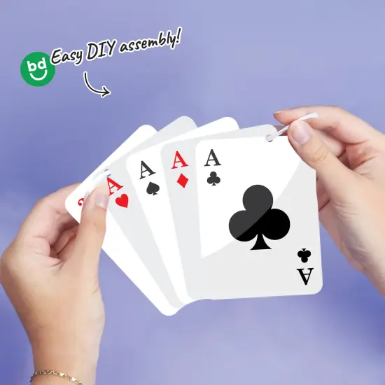 Big Dot of Happiness Casino Theme Garland Banner, Las Vegas Party Decorations, Casino Night Party, 30 Feet of Cord, 15 Double-Sided Cards, Dice, Poker Chips {4}